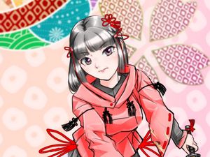 Preview wallpaper girl, background, anime