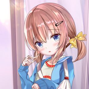 Preview wallpaper girl, bandage, anime, art, cute