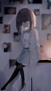 Preview wallpaper girl, bathrobe, anime, art