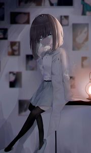 Preview wallpaper girl, bathrobe, anime, art