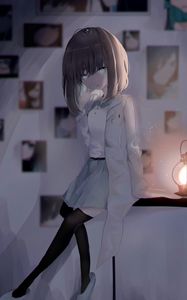 Preview wallpaper girl, bathrobe, anime, art