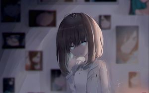 Preview wallpaper girl, bathrobe, anime, art