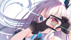 Preview wallpaper girl, big eyes, glance, anime, art, cartoon