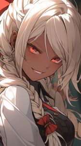 Preview wallpaper girl, blonde, smile, anime