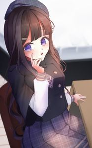 Preview wallpaper girl, blue eyes, anime