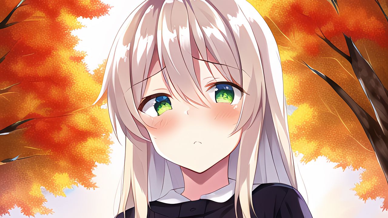 oblong-ram384: shy cute blushing anime girl