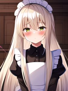 Preview wallpaper girl, blush, anime, maid