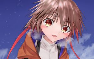 Preview wallpaper girl, blush, cold, snow, anime