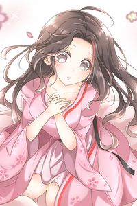 Preview wallpaper girl, blush, dress, pink, anime