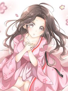 Preview wallpaper girl, blush, dress, pink, anime