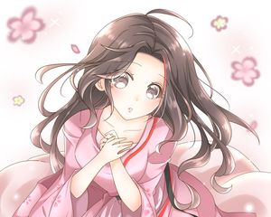 Preview wallpaper girl, blush, dress, pink, anime