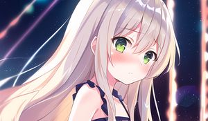 Preview wallpaper girl, blush, dress, anime, blur