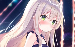 Preview wallpaper girl, blush, dress, anime, blur