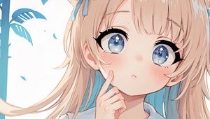 Preview wallpaper girl, blush, emotion, anime, art