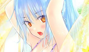 Preview wallpaper girl, blush, emotion, anime