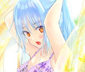 Preview wallpaper girl, blush, emotion, anime
