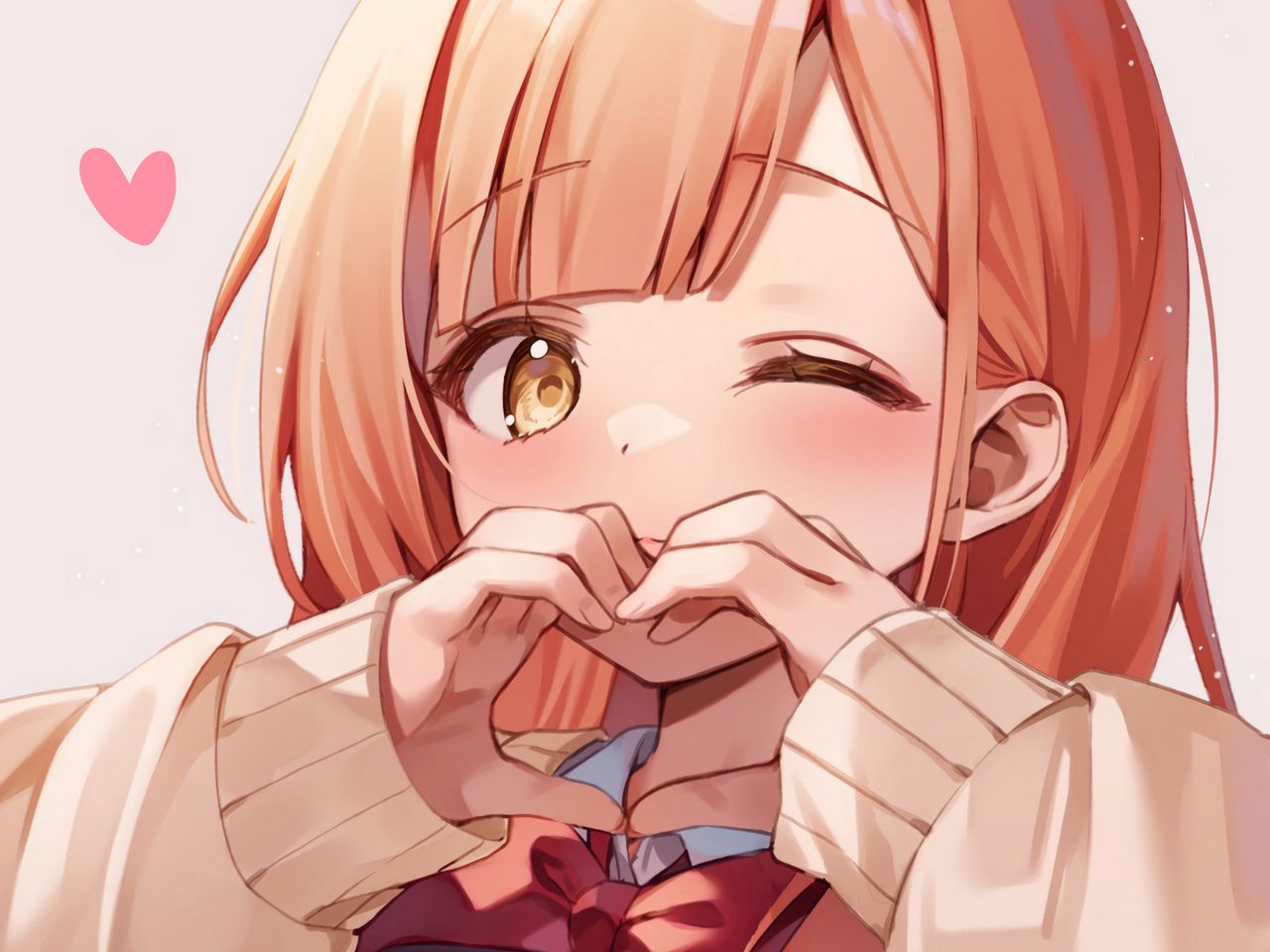 anime girl love blushing
