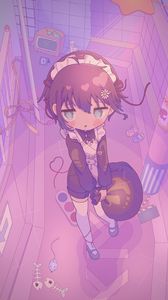 Preview wallpaper girl, blush, hairpins, anime