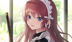 Preview wallpaper girl, blush, housemaid, anime