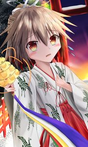 Preview wallpaper girl, blush, kimono, art, anime