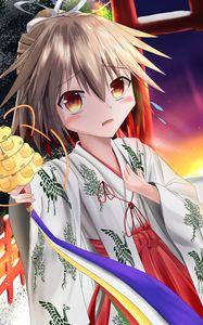 Preview wallpaper girl, blush, kimono, art, anime