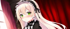 Preview wallpaper girl, blush, maid, anime, art