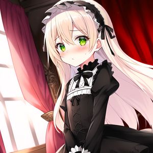 Preview wallpaper girl, blush, maid, anime, art