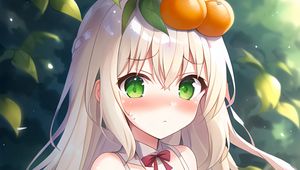 Preview wallpaper girl, blush, oranges, anime