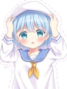 Preview wallpaper girl, blush, sailor suit, anime, light