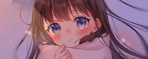 Preview wallpaper girl, blush, tears, sadness, anime