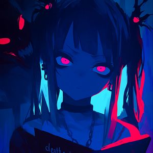 Preview wallpaper girl, book, art, anime, blue