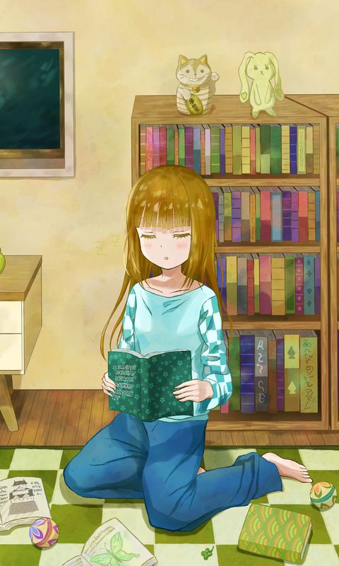 girl reading a book cartoon cute kawaii anime illustration clipart  character chibi drawing manga 12681667 PNG
