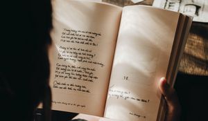 Preview wallpaper girl, book, text, words