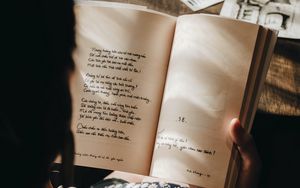 Preview wallpaper girl, book, text, words