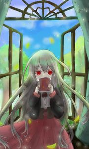 Preview wallpaper girl, book, window, anime