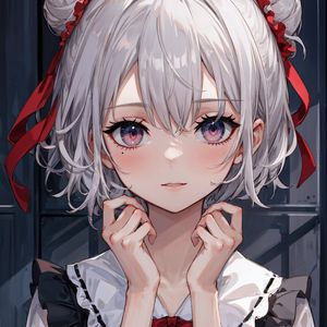 Preview wallpaper girl, bow, portrait, art, anime