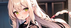 Preview wallpaper girl, braids, dress, anime