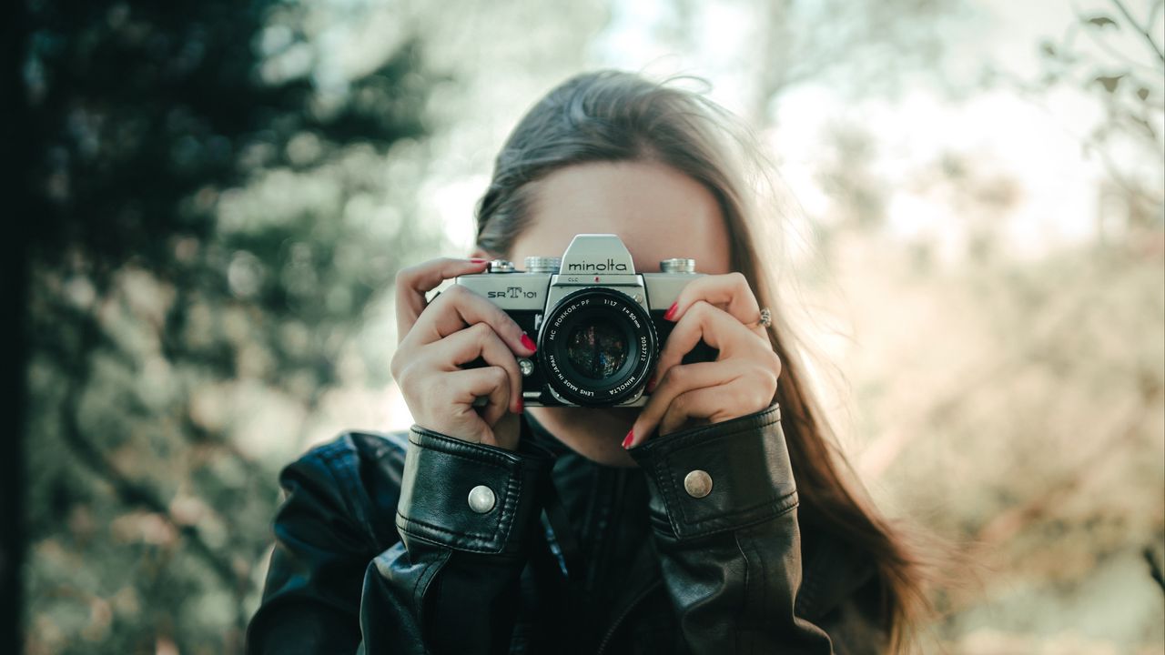 Wallpaper girl, camera, lens, photographer, photo hd, picture, image