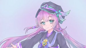 Preview wallpaper girl, cap, anime, art