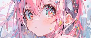 Preview wallpaper girl, cap, hairpins, anime, art
