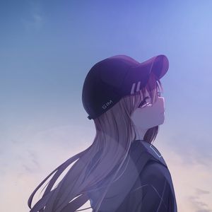 Preview wallpaper girl, cap, profile, anime, art