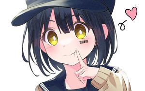Preview wallpaper girl, cap, smile, anime