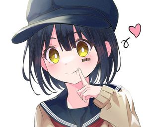 Preview wallpaper girl, cap, smile, anime