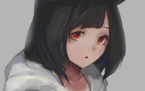 Preview wallpaper girl, cap, sweatshirt, anime, art