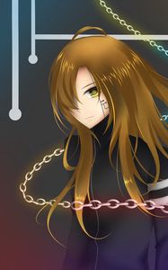 Preview wallpaper girl, chain, anime, art