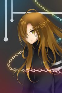 Preview wallpaper girl, chain, anime, art