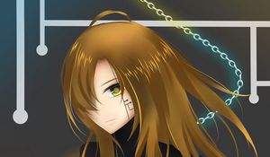 Preview wallpaper girl, chain, anime, art