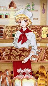 Preview wallpaper girl, chef, baking, anime
