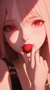 Preview wallpaper girl, cherry, art, anime