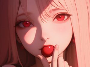 Preview wallpaper girl, cherry, art, anime